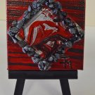 Mini Innergy Art - Red, Black and Silver with Snowflake Obsidian