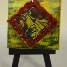 Mini InnergyArt - Yellow, Green and Brown with Red Jasper