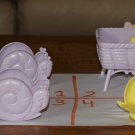 lavender w/ yellow canopy bassinet