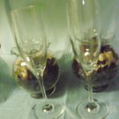 PAIR OF QUALITY TOASTING CHAMPAGNE GLASSES