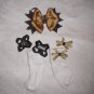 NFL N.O. SAINTS GIRLS 3.5" HAIRBOW W/ VELCRO SOCKS & CHANGABLE BOWS SZ 6-18 MOS