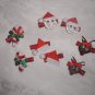 LOT 8 BOUTIQUE CHRISTMAS HANDMADE CLIPPIES SANTA REINDEER CANDY CANES & MORE!!!