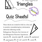 Triangles Quiz Sheet for High School and Adult Ed. Geometry Students PDF