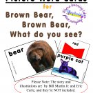Picture-Word Cards for Brown Bear, Brown Bear What Do You See? for ESL & Primary in PDF