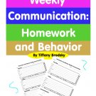 Weekly Communication: Homework and Behavior Class Management PDF