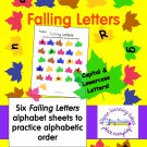 Alphabet Back to School "Falling Letters" Sheets in PDF