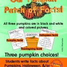 Our Patch of Pumpkin Facts Social Studies and Writing Bulletin Project