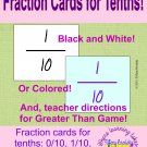 Fraction Cards for Tenths! PDF