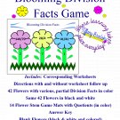 Blooming Division Facts Game for Whole Class, Math Center, Small Group, etc. in PDF