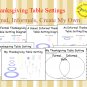 Thanksgiving Table Setting Art and/or Writing Activity in PDF
