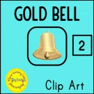 Gold Christmas Bell 3D with Hook (version 2)