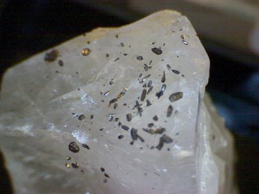 Beautiful Alabandite on calcite specimen