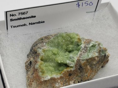 Beautiful Green Cuprian Smithsonite specimen