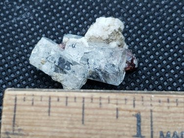 Aquamarine w Garnet thumbnail specimen