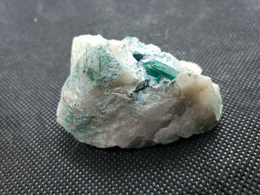 Beautiful Dioptase on Plancheite specimen