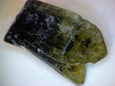 Yellow Cap Green Tourmaline Crystal