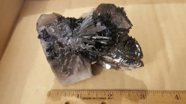 Goethite on Smoky Quartz specimen