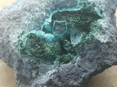 Beautiful Malachite on Chrysocolla specimen