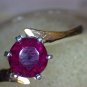 Sterling Idaho Garnet Ring