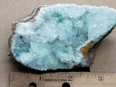 Beautiful Atacamite in Selenite specimen