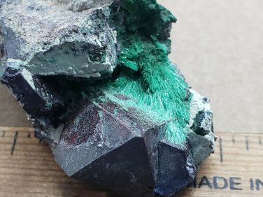Stunning Malachite sprays on Cuprite specimen