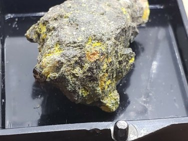 Beautiful Pottsite Clinobisvanite thumbnail specimen