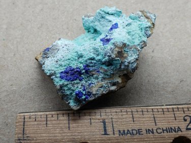 Stunning Chalcoalumite with azurite specimen