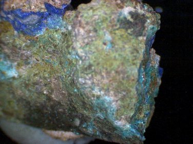 Beautiful Richelsdorfite azurite thumbnail specimen