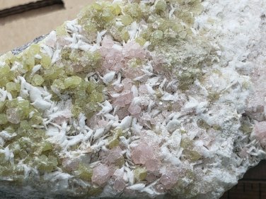 Rare Pink Grossularite with Vesuvianite Specimen