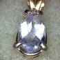 Sterling Silver Purple Aquamarine Pear Pendant