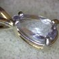Sterling Silver Purple Aquamarine Pear Pendant