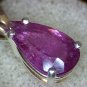 Sterling Silver Rubellite Tourmaline Pear Pendant