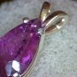 Sterling Silver Rubellite Tourmaline Pear Pendant