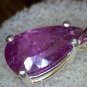 Sterling Silver Rubellite Tourmaline Pear Pendant