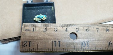 Beautiful Caledonite w perite thumbnail specimen