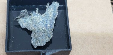 Beautiful Native Silver on Bornite Thumbnail specimen