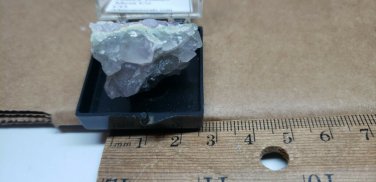 Beautiful Amethyst on fluorite thumbnail specimen