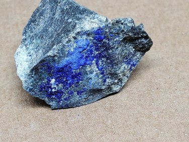 Rare blue Callaghanite w Hydromagnesite specimen