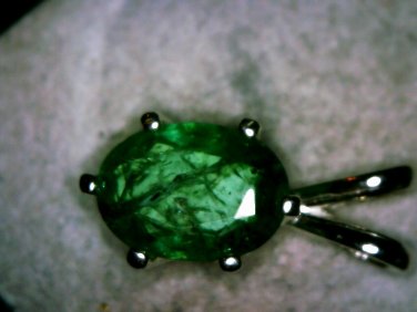 Sterling Zambian Emerald Pendant