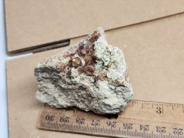 Rare Red Grossular Garnet Diopside specimen