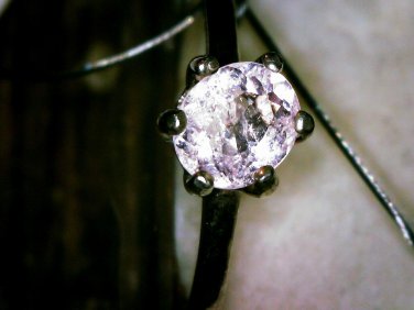 Sterling Morganite Ring