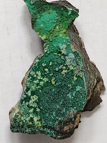 Beautiful Duftite on Malachite specimen
