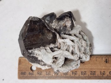 Beautiful Smoky Quartz w Albite specimen