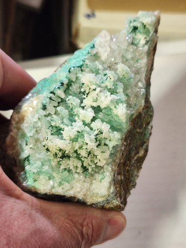 Stunning Atacamite in Calcite specimen