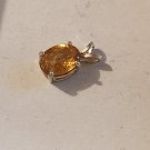 Sterling Silver Brazilian Imperial Topaz Pendant