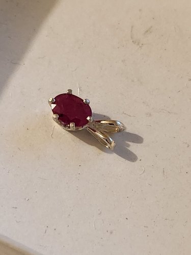 Sterling Silver Ruby Pendant