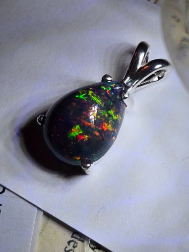 Rainbow Welo Opal Pendant