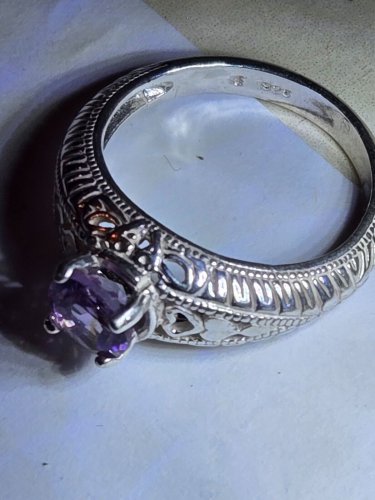 Sterling Purple Spinel Ring