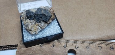 Beautiful Anglesite pseudo Galena thumbnail specimen