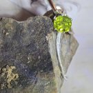 Sterling Silver Peridot Solitaire Ring